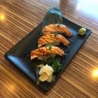 Best Light Grilled Salmon Hand Roll with Yuzu Sauce (Raw) in Chicago, IL